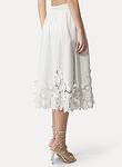 en fleur  embroidery cotton popline skirt