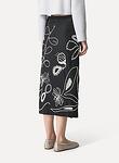 pearl suite  embroidery taffetas sarong skirt