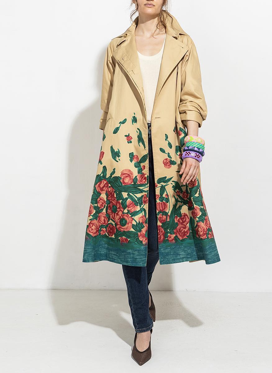 Tренчкот с флорален принт Weekend Max Mara Pesco
