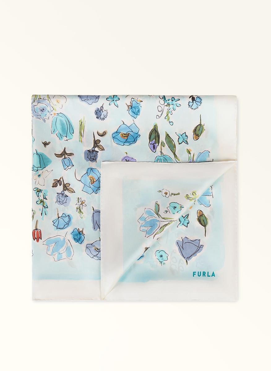 Копринен шал Furla Tortona Toni Acquamarina