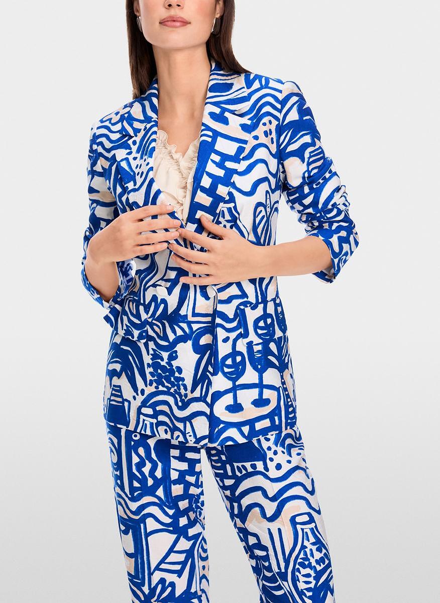 Сако с абстрактен принт Marc Cain Collections