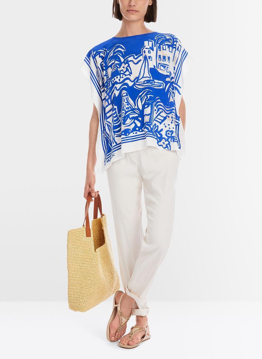 Блуза от коприна с принт Marc Cain Collections
