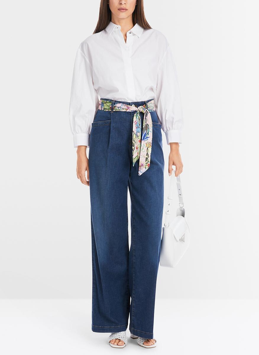 Деним с контрастен колан 'Wichita' Marc Cain Pants