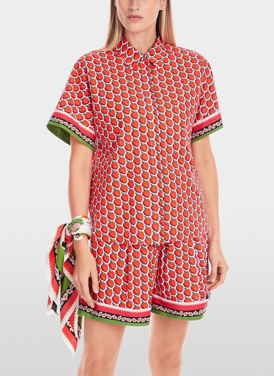 Риза с принт 'Strawberry' Marc Cain Additions