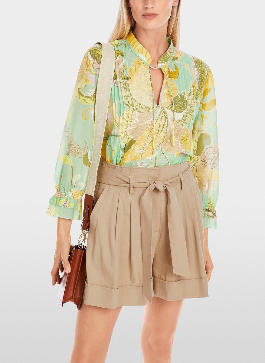 Блуза от памук и коприна с бродирани детайли Marc Cain Collections