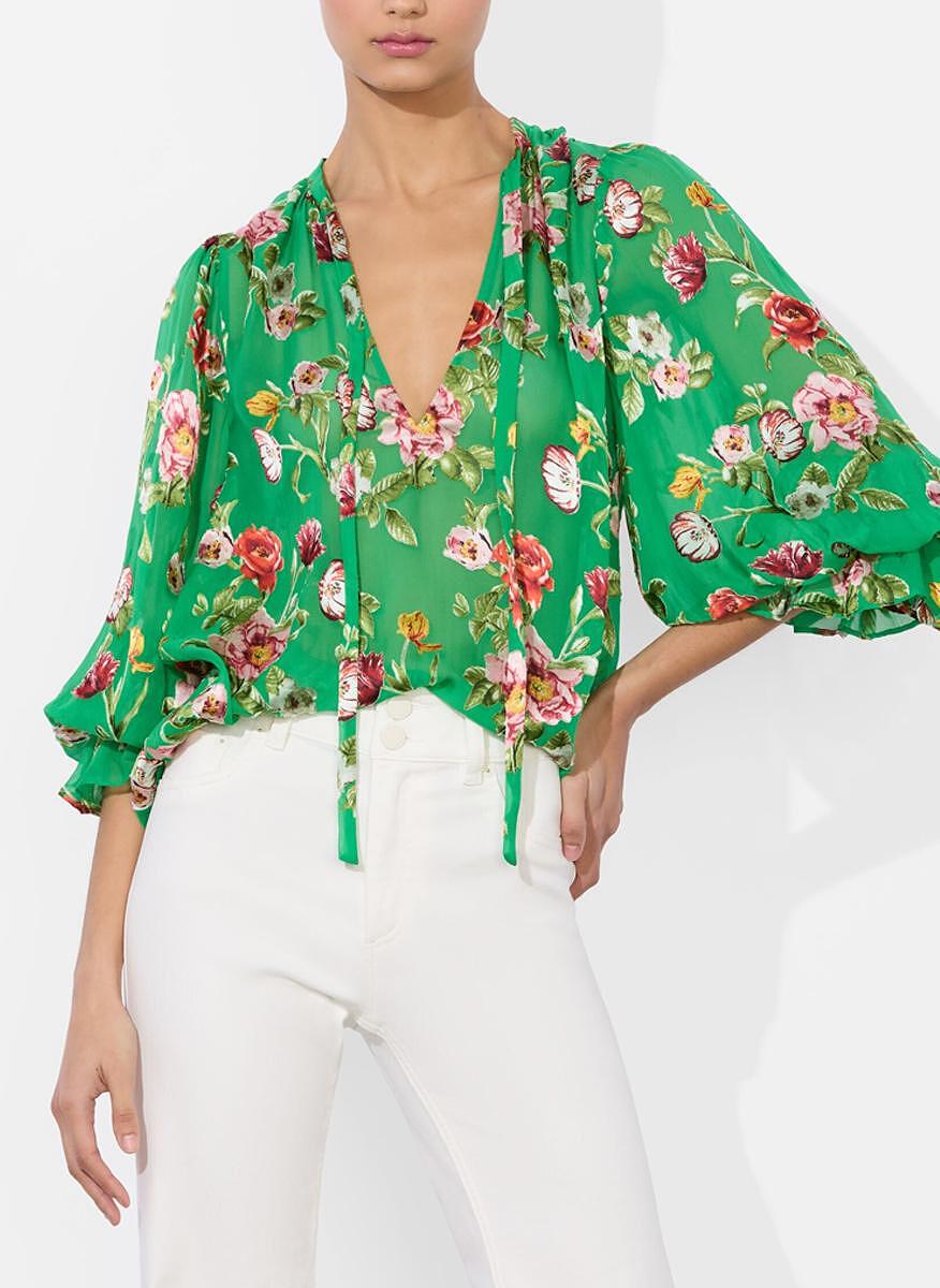 Блуза с флорален принт 'Moranne' Alice + Olivia