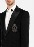 Копринено сако с апликирано лого