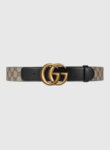 Кожен колан със златиста GG катарама Gucci-Copy