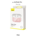 Силиконов калъф Baseus за AirPods Pro - розов 