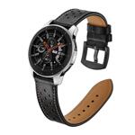 Кожена каишка De Lux за Galaxy Watch и Huawei Watch 22mm. черна