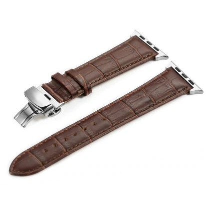 Каишка Qialino leather wristband за Aple watch 42/44/45 mm.