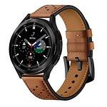 Кожена каишка Tech Protect за Samsung Galaxy Watch 4/5/5 Pro - кафява