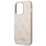 Оригинален кейс Guess Metal Gold Logo за iPhone 14 Pro Max Pink