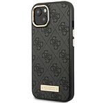 Оригинален кейс Guess 4G Logo Plate MagSafe за iPhone 14 Plus black