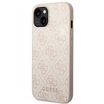 Оригинален кейс Guess Metal Gold Logo за iPhone 14 Plus Pink