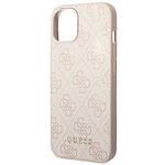 Оригинален кейс Guess Metal Gold Logo за iPhone 14 Plus Pink