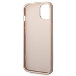 Оригинален кейс Guess Metal Gold Logo за iPhone 14 Plus Pink