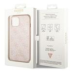 Оригинален кейс Guess Metal Gold Logo за iPhone 14 Plus Pink