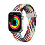 Каишка Braided Band Rainbow за Apple Watch SE, 8, 7, 6, 5, 4, 3, 2, 1 (41, 40, 38 mm)