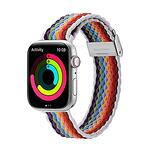 Каишка Braided Band Pale stripes за Apple Watch Ultra, SE, 8, 7, 6, 5, 4, 3, 2, 1 (49, 45, 44, 42 mm)