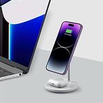 Стойка Tech - Protect QI15W-A21 2in1 MagSafe Wireless charger White