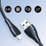 Joyroom кабел USB - Lightning 2.4A Surpass Series 1.2 m черен (S-UL012A11)
