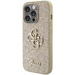 Кейс Guess Glitter Script Big 4G за iPhone 15 Pro Gold