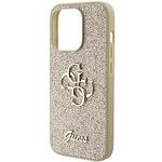 Кейс Guess Glitter Script Big 4G за iPhone 15 Pro Gold