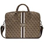 Оригинална чанта GUESS 4G Printed Stripes Laptop Bag 16 Brown