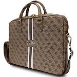 Оригинална чанта GUESS 4G Printed Stripes Laptop Bag 16 Brown