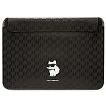 Калъф Karl Lagerfeld Saffiano Monogram Choupette за Лаптоп и MacBook 16" Black