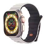 Силиконова каишка GEAR4 Two Tone Sport Band за Apple Watch Ultra 1/ 2 White/Black