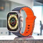 Силиконова каишка GEAR4 Two Tone Sport Band за Apple Watch Ultra 1/ 2 Navy/Orange