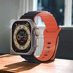 Силиконова каишка GEAR4 Two Tone Sport Band за Apple Watch Ultra 1/ 2 Black/Orange