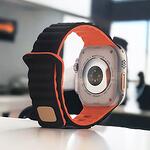 Силиконова каишка GEAR4 Two Tone Sport Band за Apple Watch Ultra 1/ 2 Black/Orange