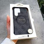 Оригинален калъф GUESS HARDCASE 4G MAGSAFE за Samsung Galaxy S24 Ultra - Черен