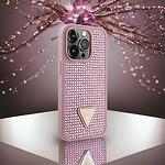 Кейс Guess Rhinestone Triangle за iPhone 14 Pro 6.1" Pink