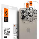 Протектори за камерата Spigen OPTIK.TR ”EZ FIT” 2 Pack за iPhone 15/15 Pro Max Titanium