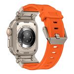 Силиконова каишка TechVibe Metal Steel за Apple Watch Ultra 1/2 Orange