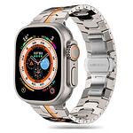 TECH-PROTECT STAINLESS LINE за Apple Watch 4 / 5 / 6 / 7 / 8 / 9 / SE / Ultra 1 / 2 (42 / 44 / 45 / 49 мм) - Титаниев/Оранжев