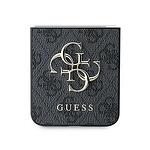 GUESS Leather 4G Metal Logo Калъф за Samsung Galaxy Z Flip 6 - Черен