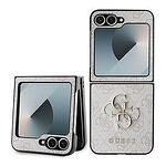 Original Case GUESS Leather 4G Metal Logo GUHCZF64GMGBR за Samsung Galaxy Z Flip 6 - Розов