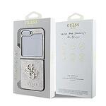 Original Case GUESS Leather 4G Metal Logo GUHCZF64GMGBR за Samsung Galaxy Z Flip 6 - Розов