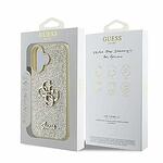 Оригинален кейс GUESS Hardcase Fixed Glitter Big 4G GUHCP16SHG4SGD за iPhone 16 - Златен