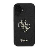 Оригинален кейс GUESS Hardcase Fixed Glitter Big 4G GUHCP16SHG4SGD за iPhone 16 - Черен