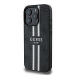 Оригинален кейс GUESS Hardcase 4G Printed Stripes MagSafe GUHMP16LP4RPSK за iPhone 16 Pro - Черен