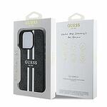 Оригинален кейс GUESS Hardcase 4G Printed Stripes MagSafe GUHMP16LP4RPSK за iPhone 16 Pro - Черен