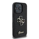 Оригинален кейс GUESS Hardcase Fixed Glitter Big 4G GUHCP16LHG4SGK за iPhone 16 Pro - Черен