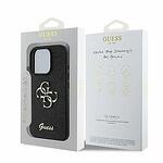 Оригинален кейс GUESS Hardcase Fixed Glitter Big 4G GUHCP16LHG4SGK за iPhone 16 Pro - Черен