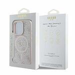 Оригинален кейс GUESS Hardcase 4G Ring Classic Logo MagSafe GUHMP16LG4GFRP за iPhone 16 Pro - Розов